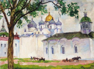  Cathedral Painting - SAINT SOPHIA CATHEDRAL NOVGOROD Petr Petrovich Konchalovsky
